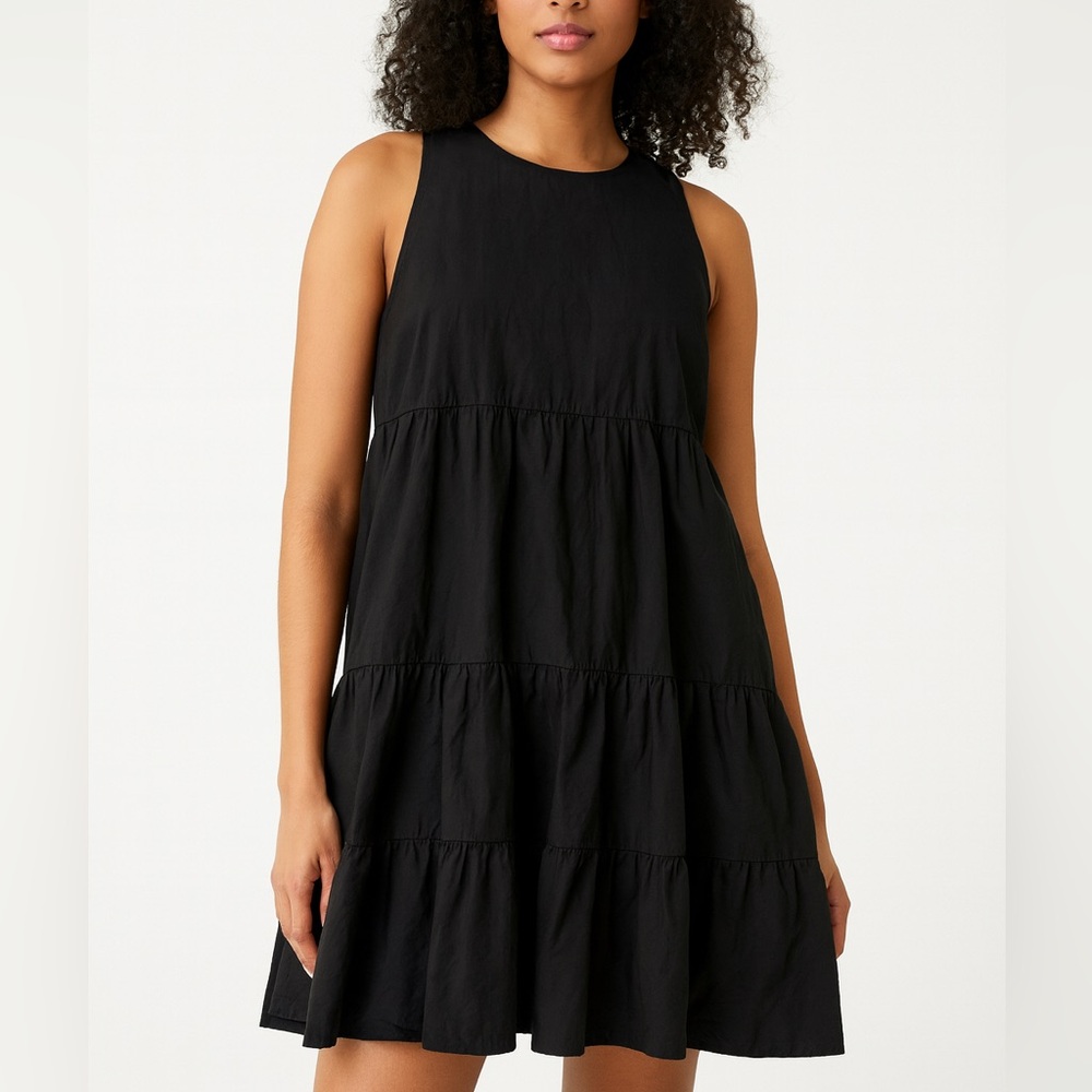 Banana Republic Black Tiered Mini Dress
